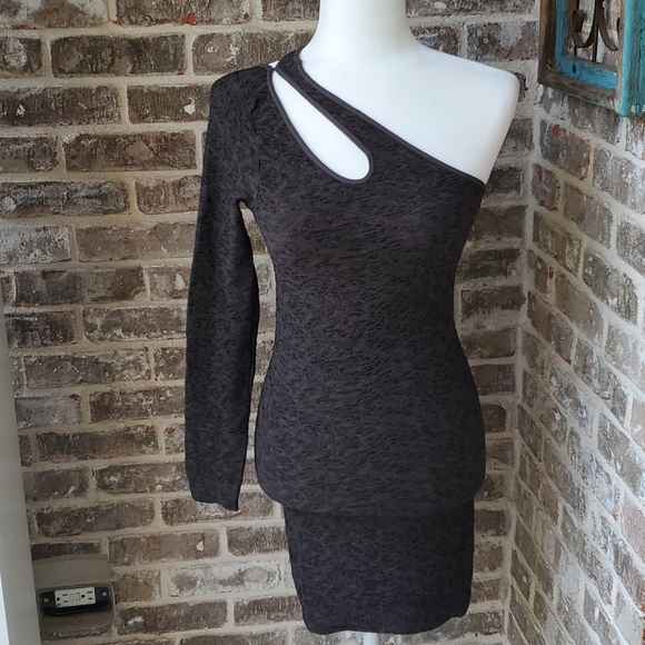 NWT! BCBGeneration One Sleeve Sexy Bodycon Dress - Picture 2 of 4